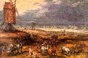 Jan Brueghel Landscape with Windmills USA oil painting artist